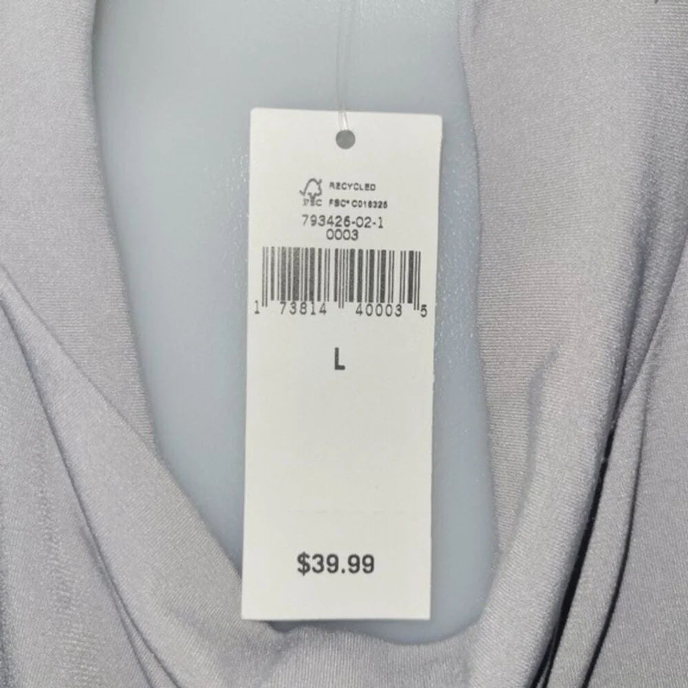 Grey Funnel Neck Front Key Hole 3/4 Sleeve